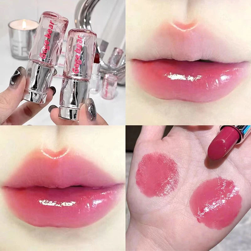 Light, transparent, glossy lipstick, mirror moist, not easy to touch the cup, color, makeup, tender Korean lip gloss