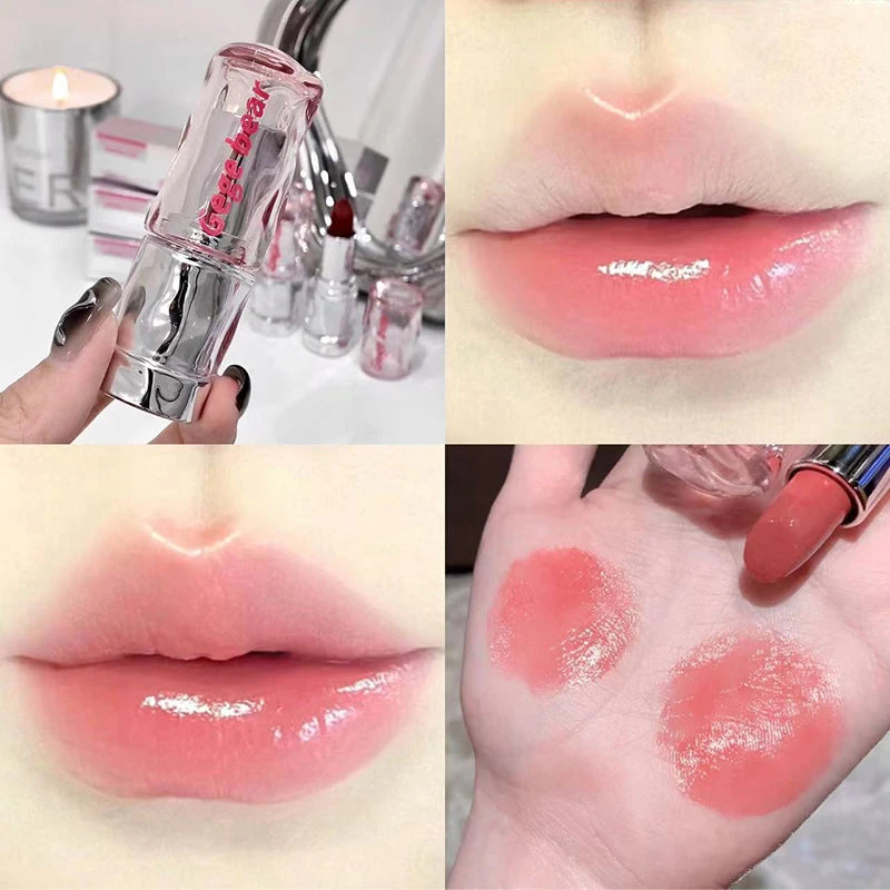 Light, transparent, glossy lipstick, mirror moist, not easy to touch the cup, color, makeup, tender Korean lip gloss