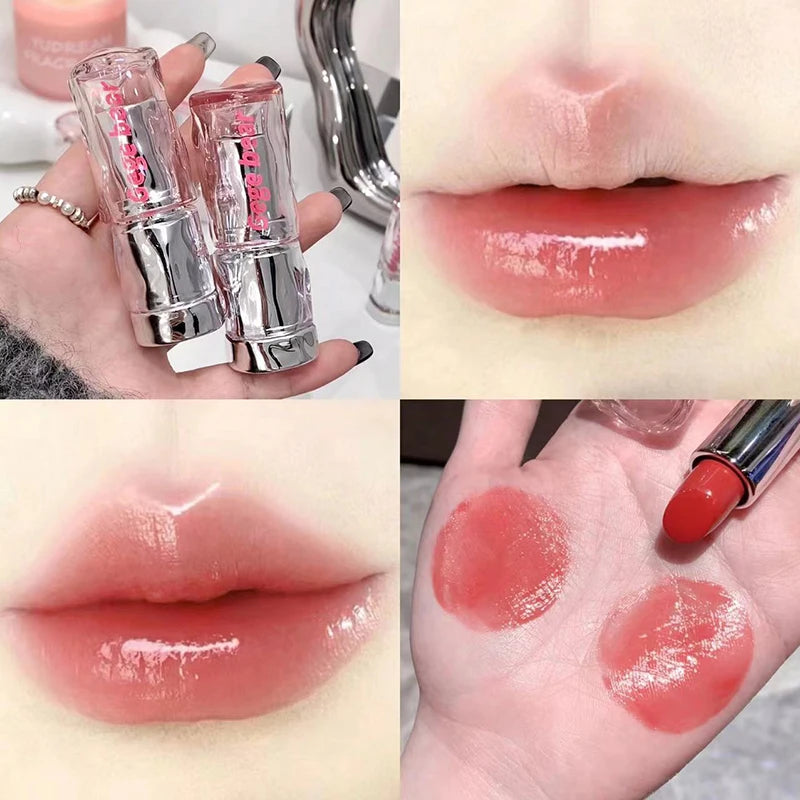 Light, transparent, glossy lipstick, mirror moist, not easy to touch the cup, color, makeup, tender Korean lip gloss