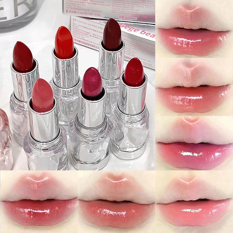Light, transparent, glossy lipstick, mirror moist, not easy to touch the cup, color, makeup, tender Korean lip gloss