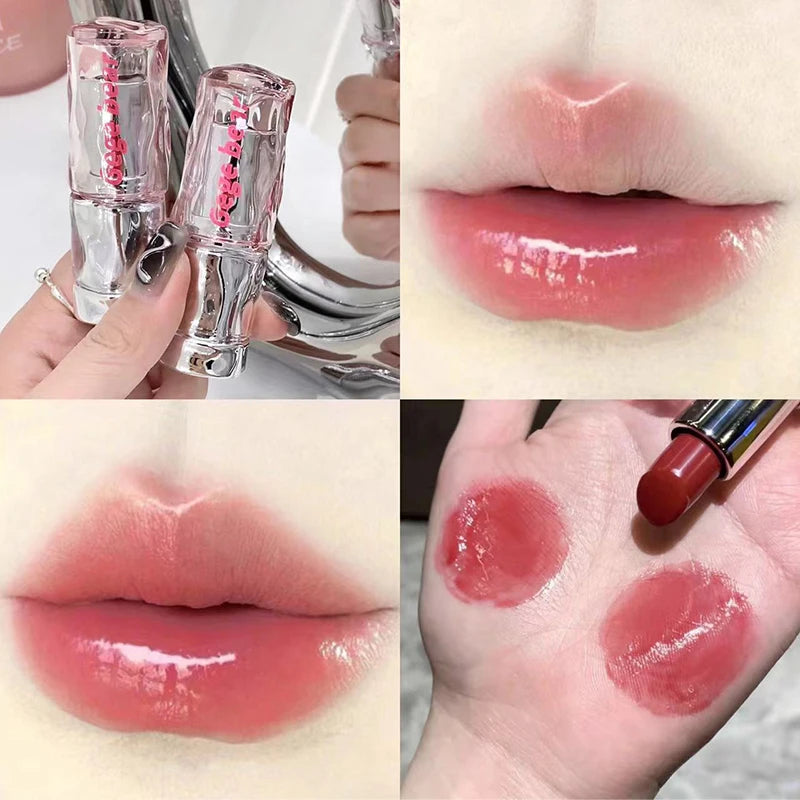 Light, transparent, glossy lipstick, mirror moist, not easy to touch the cup, color, makeup, tender Korean lip gloss